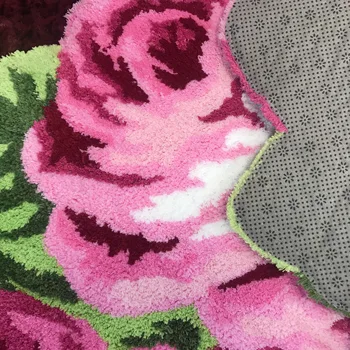Hot predaj vzrástol hrnú koberec hrnú koberec pre obývacia izba ružová, červená, fialová 110*70 cm