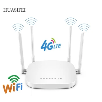 300Mbps Wifi router 4G LTE router 3G / 4G bezdrôtových CPE router, 4 s slot karty SIM 4 externé antény až 32 užívateľov, WAN / LAN