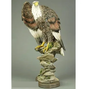 47 cm, Umelé Drevo Eagle Hlavu Sochy Zvierat Dekoratívne Figúrka Živice Umenie a Remeslá Domáce Dekorácie R190