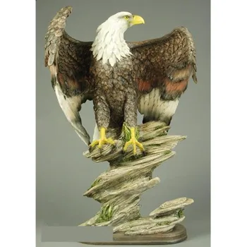 47 cm, Umelé Drevo Eagle Hlavu Sochy Zvierat Dekoratívne Figúrka Živice Umenie a Remeslá Domáce Dekorácie R190