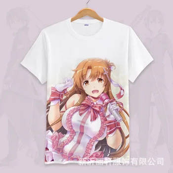 Sword Art Online Tričko Anime SAO Letné Módy Tee Topy Chlapci Dievčatá Tlač Oblečenie Cartoon T-shirt