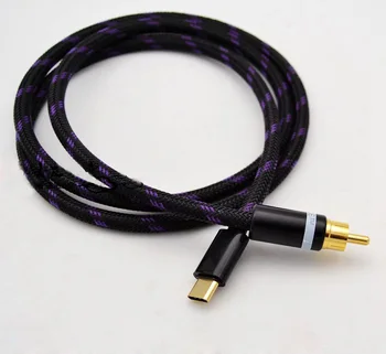 Typ-C RCA Koaxiálny Audio Kábel pre Cayin i5 N3 N5ii N52 N5IIS n8 n5mk2 N5 2. Generácie HiBy R3 Prenosný Prehrávač 75 ohm Kábel