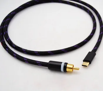 Typ-C RCA Koaxiálny Audio Kábel pre Cayin i5 N3 N5ii N52 N5IIS n8 n5mk2 N5 2. Generácie HiBy R3 Prenosný Prehrávač 75 ohm Kábel