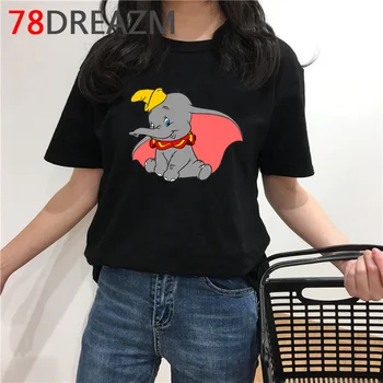 Kawaii Cartoon T Shirt Ženy Letné Top Anime T-shirt Zábavné Slon Grafické Tees Plus Veľkosť Unisex Harajuku Tričko Žena
