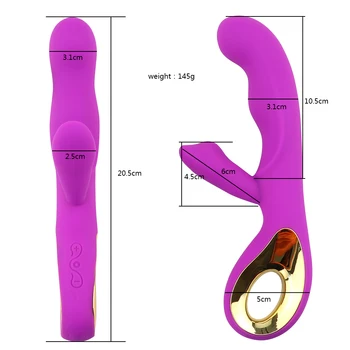 G-Spot Vibrátor Rabbit Vibrátor pre Ženy, Duálne Vibrácie Silikónové Nepremokavé Ženskej Vagíny, Klitorisu Masér sexuálne hračky pre páry