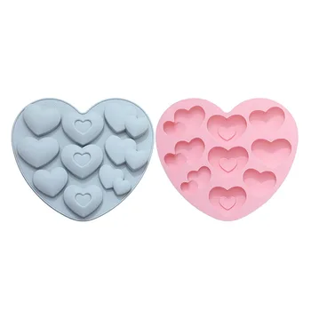 3 druhy v tvare srdca čokoláda jelly silikónové formy 3D tvare srdca puding mousse tortu formy DIY fondant cake decoration nástroj