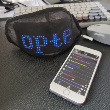 Mobile Phone Riadené Displeja LED strany maska Bluetooth Nastaviteľné Ploché Píku LED Cool pre Strany Klubu