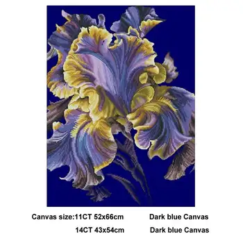 Zvodné Iris kvetinové vzory Počíta Cross Stitch 11CT 14CT DIY Čínsky Cross Stitch Súpravy Výšivky, Výšivky Sady domova