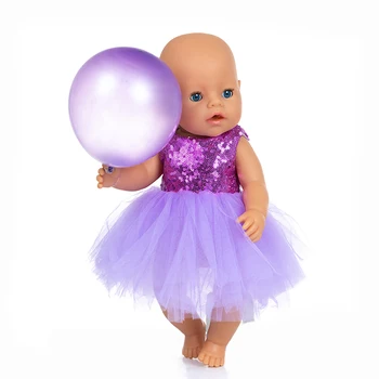 Vysoká Kvalita Lesku Šaty Oblečenie vhodné Pre narodené dieťa 43 cm Bábiky Oblečenie Bábiky, Príslušenstvo Pre 17inch Baby Doll