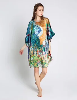Silk Satin Šaty Prírodné Moruša Hodváb Ženy Šaty Plus Veľkosť Organické Látky Domov Šaty Pôvodné Priame Veľkoobchod