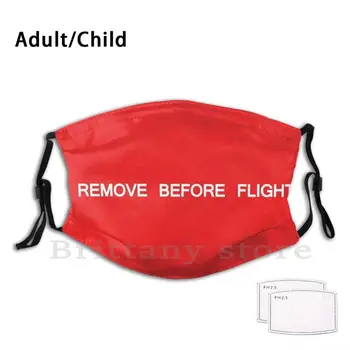 Odstrániť Pred Letom Dospelých, Deti Opakovane Pm2.5 Filtra Maska Letu Leteckej Odstrániť Pred Letom Pilot Lietadla Lietať Vzduchom Priestor