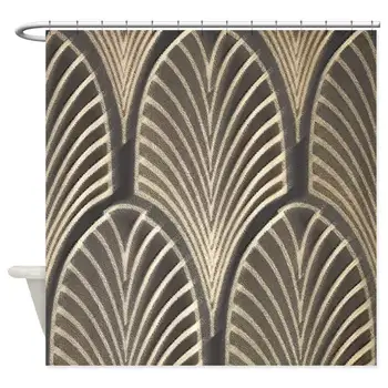 Art Deco Ventilátor Geometrické Dekoratívne Textílie Sprchový Záves (69