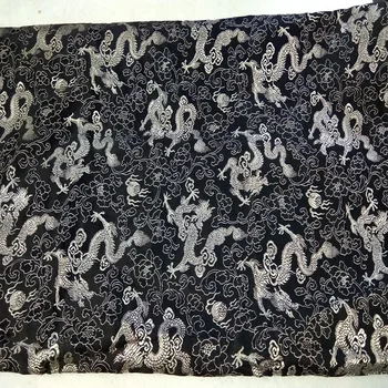 Cool Black Dragon Brocade Textílie 50x72cm Žakárové Odevy, Šaty, Kostýmy patchwork tkaniny Čalúnenie Nábytku Materil Opony