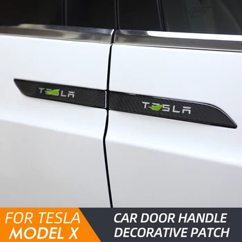 Heenvn Modely Carbon Fiber Dvere Auta Rukoväť Kryt Pre Tesla Model S Dverami Chránič Nálepky Odtlačkový Zábal Model X Stráže Príslušenstvo