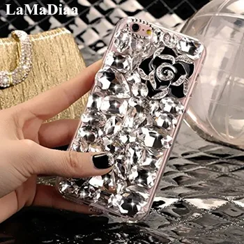 LaMaDiaa 3D Drahokamu Prípade HuaweiP9 P10 P20 P30 P40 Lite Mate10 20 30 Lite Pro Bling Kryštál Diamantu Ochranný obal, Kryt