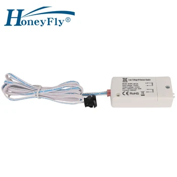 HoneyFly 2ks NOVÉ LED DC12V IR Senzor Prepínač 40W Infračervené Svetlo Prepínač Pre LED Žiarovky, LED Pásiky Snímač Pohybu Ruky Vlna 5-8CM, CE