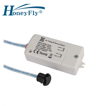 HoneyFly 2ks NOVÉ LED DC12V IR Senzor Prepínač 40W Infračervené Svetlo Prepínač Pre LED Žiarovky, LED Pásiky Snímač Pohybu Ruky Vlna 5-8CM, CE
