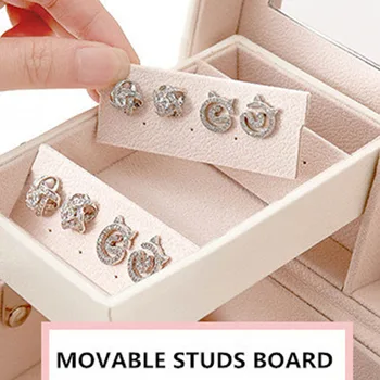 Módny Dizajn Kožené Šperky Box Šperky Prípade Šperky Obale Skladovanie Veľký Priestor Šperkov Prsteň Náramok, Náhrdelník Hot Predaj
