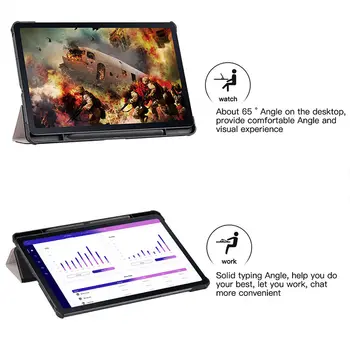 Magnetické PU Kožené puzdro pre Samsung Galaxy Tab S6 Lite Nový Tablet Kryt s držiak na Pero Pohodlné Nový Ultra Slim Kože