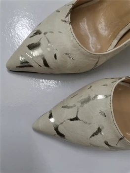 Nové Elegantné 2020 Originálne Kožené Topánky Žena Ukázal Prst Drahokamy Vysoké Podpätky Elegantné Crystal Päty Čerpadlá Ženy Zapatos Mujer