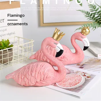 Živica Kráľ a Kráľovná Flamingo Ozdoby, Dekoračné Figúrky Domov Stôl Dekor Plavidlá, Svadby, Narodeninové Darčeky