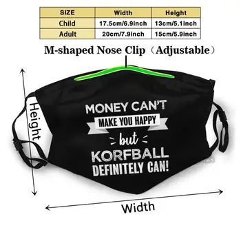 Korfball Robí Radosť Vtipné Dar Proti Prachu Čierna Maska Umývateľný A Opakovane Použiteľné Pm2.5 Tvár, Ústa Zábavné Korfball Korfball