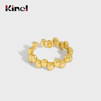 Kinel Minimalistický 18K Reálne Pozlátené Fazuľa Prst Prstene pre Ženy Nastaviteľné Striebro 925 Šperky anillos 2021 Nové