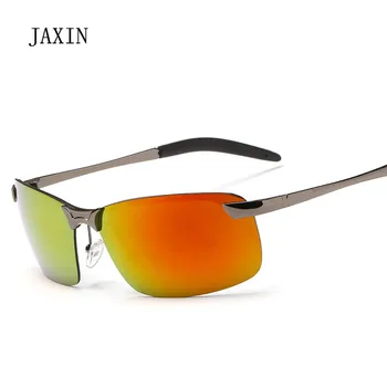 JAXIN Oculos Trendy nový farebný film Polarizované slnečné Okuliare Muži móda divoké Jazdy Slnečné Okuliare Pán vonkajšie cestovné okuliare UV400
