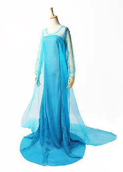 Elsa Kráľovná, Princezná Dospelých Žien Koktail Party Šaty, Kostým Elsa Šaty Modrej Bling Snehu Cosplay Šaty