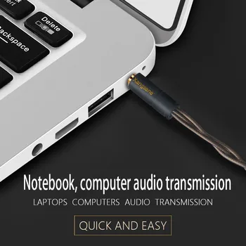 Xangsane audiophile grade ODin striebra, pozlátený 3,5 mm male-to-male nahrávanie kábel, auto AUX audio kábel, hifi pár nahrávanie kábel