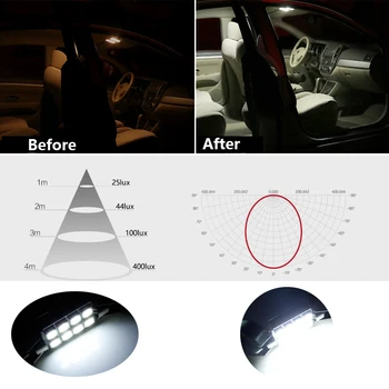10pc Canbus Auto LED Žiarovky Pre Nissan Qashqai J10 J11 2007-2018 Interiérové Led Svetlo na Čítanie Mapy Dome Light Kit