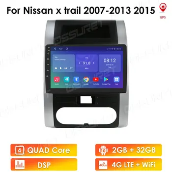 Autorádio 2+32 GB Android 10 Na Nissan X-Trail 2 T31 XTrail Rokov 2007-, Auto Rádio Multimediálny Prehrávač Videa