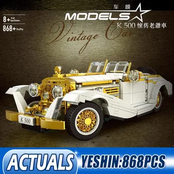 Yeshin 10003 Auto Hračiek, K500 Vintage Model Auta, Stavebné Bloky, Montáž Tehly Vzdelávacie Hračky Pre Deti Vianočné Darčeky
