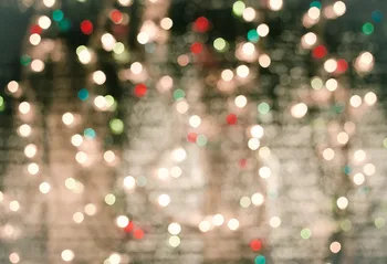 Zimné Vianočné Pozadie Svieti String Svetlá Na Vianočný Stromček Fotografie Pozadia Darčeky, Hračky Snehová Vločka V Pozadí Fotografie