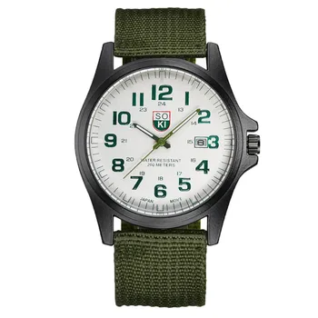 Muži Hodinky Quartz náramkové hodinky Novú Módnu Firmu Veľké Dial Nylon Pás Luxusné Hodinky relogio masculino relojes hombre 408