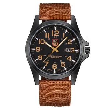 Muži Hodinky Quartz náramkové hodinky Novú Módnu Firmu Veľké Dial Nylon Pás Luxusné Hodinky relogio masculino relojes hombre 408