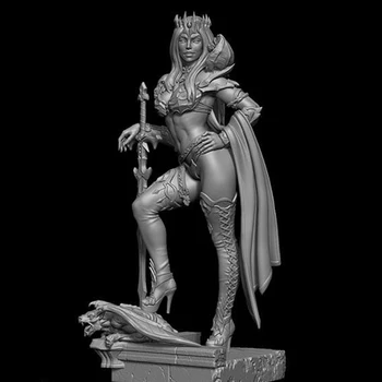 1/24 staroveký bojovník žena stojí Živice obrázok Modelu súpravy Miniatúrne gk Unassembly Nevyfarbené
