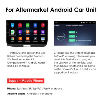 Carlinkit Bezdrôtový Smart Link CarPlay Dongle pre Android Auto Mini USB Carplay Stick Podporu iOS Android Systém GPS Displeja