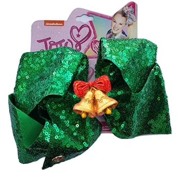 8pcs NOVÉ sequin Vianočné bowknot Bell santa 8 cm vlasy luk hlavový most s klip pre Dieťa Dieťa Dievčatá Vlasy príslušenstvo VIANOČNÝ DARČEK