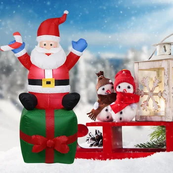 1.8 m Nafukovacie Sedí Santa Claus Model Bábiky Vianočné Vyhovovali Dekorácie Dvore Prop na Vianoce, Nový Rok Dovolenku Navidad Ornament