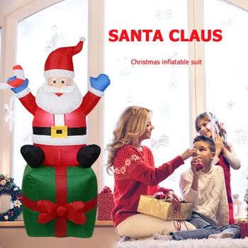 1.8 m Nafukovacie Sedí Santa Claus Model Bábiky Vianočné Vyhovovali Dekorácie Dvore Prop na Vianoce, Nový Rok Dovolenku Navidad Ornament