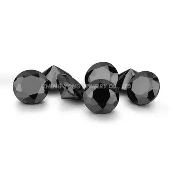 1.0~2,5 mm 1000pcs 5A CZ Kameň Čierny Okrúhly Rez Cubic Zirconia Voľné Kameň Syntetické Drahokamy Na Predaj