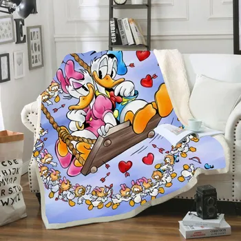 Disney Daisy Kačica Donald Duck Plyšové Deka Hodiť rozkladacia Pohovka Kryt Twin Podstielka pre Chlapcov, Dievčatá, Deti Darčeky