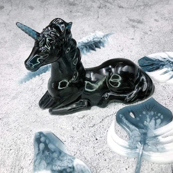 1pcs 3D DIY Kôň S Rohmi Crystal Epoxidové Silikónové Živice Formy Pre Remeslá Domáce Dekorácie Uskutočňovanie Dodávok