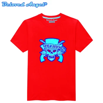 Svetelný Deti T Tričko Fluorescenčné Hudby 3D Vzor Deti T-shirt Svietiť V Tme Dospievajúci Chlapci Dievčatá Tshirt Módne Letné Oblečenie