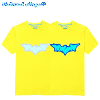 Svetelný Deti T Tričko Fluorescenčné Hudby 3D Vzor Deti T-shirt Svietiť V Tme Dospievajúci Chlapci Dievčatá Tshirt Módne Letné Oblečenie