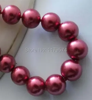 Horúce Nové Krásne 12mm Rose Shell Perlový Náhrdelník 18'AAA Módne Ženského Pohlavia Veľkoobchod Šperky Reťazca, Aby Dizajn Kúzlo Darček Dievča