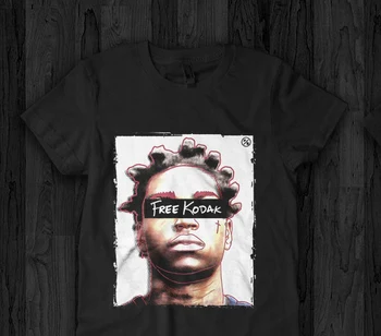 Nové Voľný Kodak Čierne Tričko Retro Rap, Hip Hop Notoricky Známy Big Wiz Khalifa Lete Bežné Muž T Shirt Kvalitné Top Čaj
