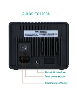 Najnovšie 220/110 120W RÝCHLE TS1200A inteligentné dotykové bezolovnaté spájkovacie stanice elektrickú žehličku anti-statické spájkovačka stanice