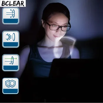 BCLEAR 1.56 Index Lomu Anti Blue Ray Šošovky Jedného Vízia Objektív Krátkozrakosť a Čítanie Modré Svetlo Očí Ochranné Okuliare Hot